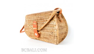 purses batural straw rattan bags handmade women style classic